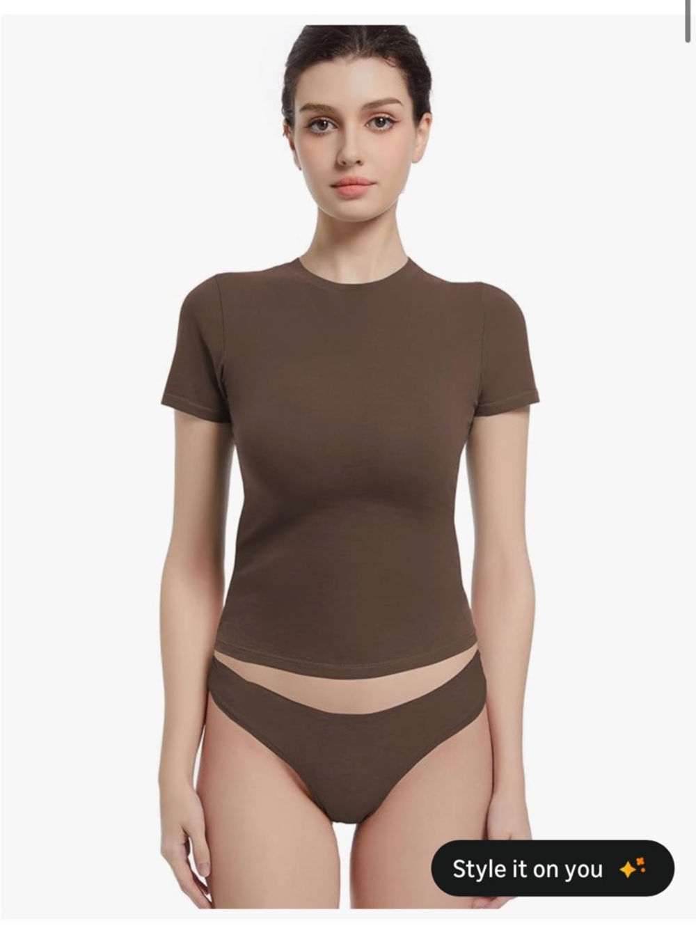 Classic brown Women's Crew Neck Tee